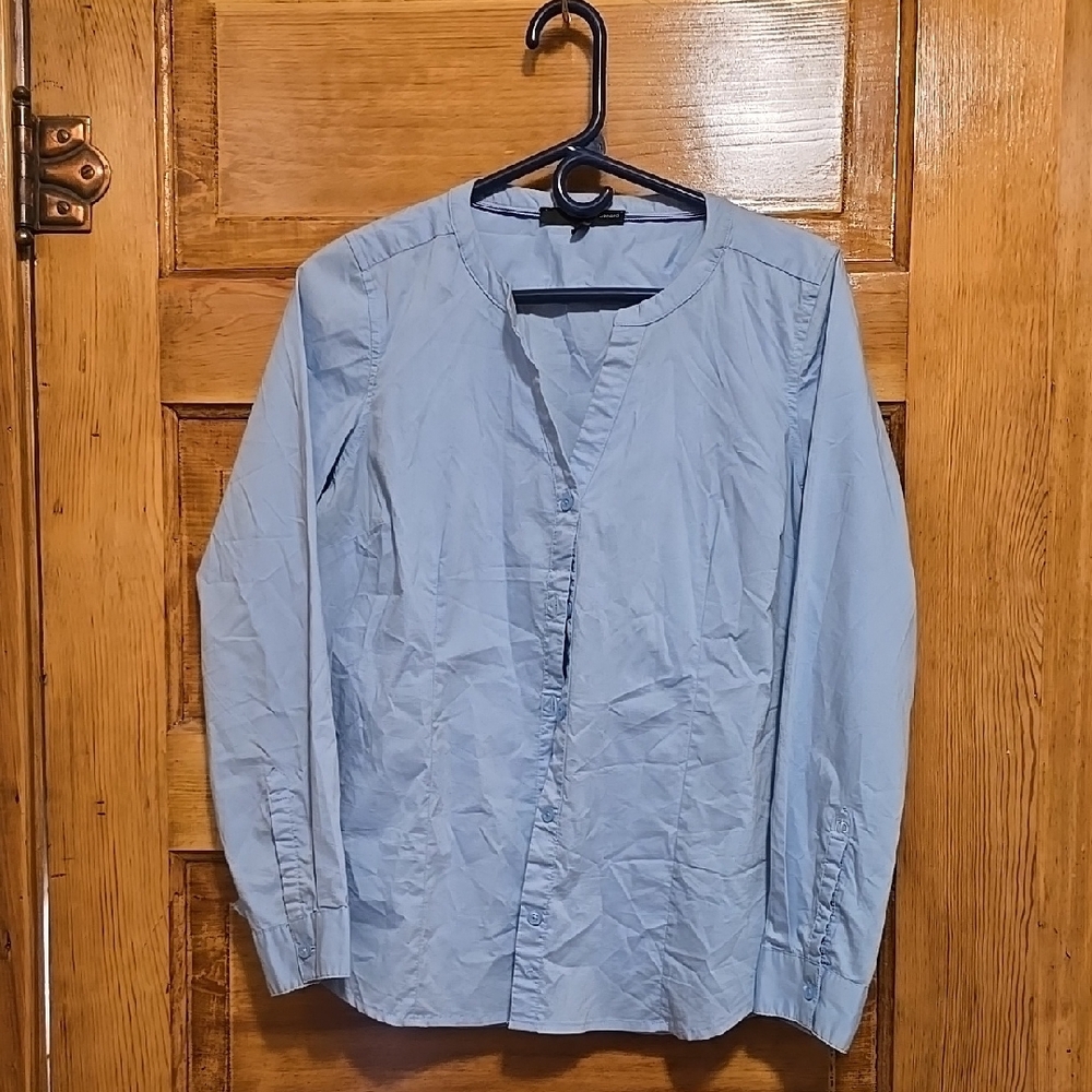 Harve Benard Blue Long Sleeve Lightweight Shirt Jacket L